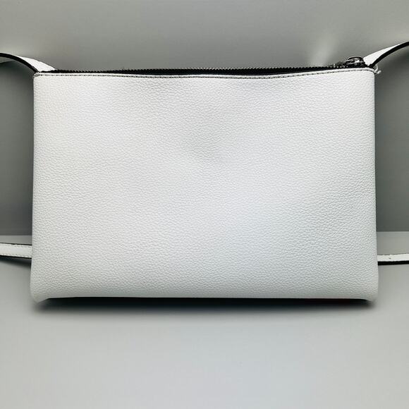 Guess Naya Leather White Multi-Pocket Single Adjustable Strap Handbag Purse - Picture 2 of 10